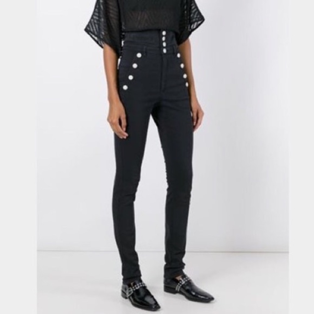 Isabel amaranth Nepos High waisted military pants in Black. Size 38. EUC.